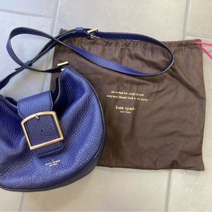 Kate Spade blue leather shoulder / crossbody purse